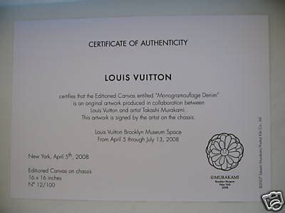 certificate of authenticity louis vuitton.